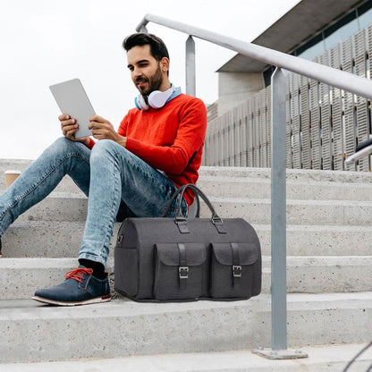 Borsa in tessuto - Grigio scuro - Bag Delta